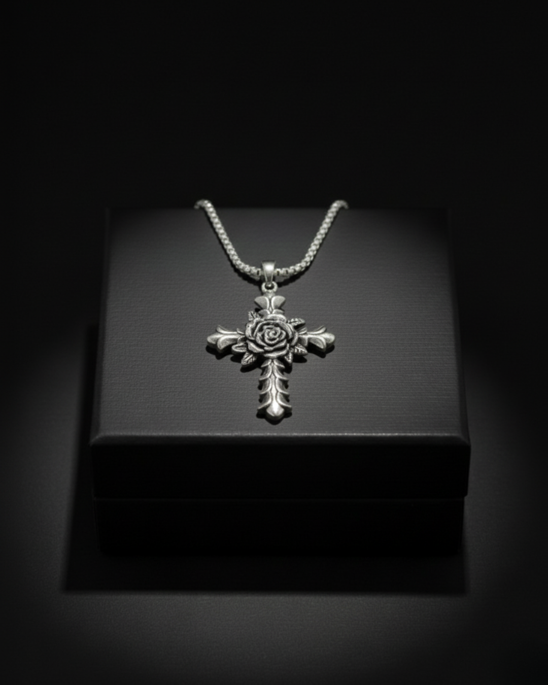 Crimson Thorn Cross Pendant
