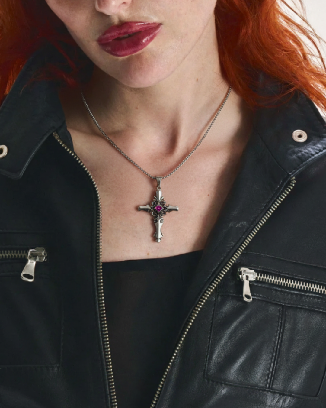 Midnight Vow Cross Pendant