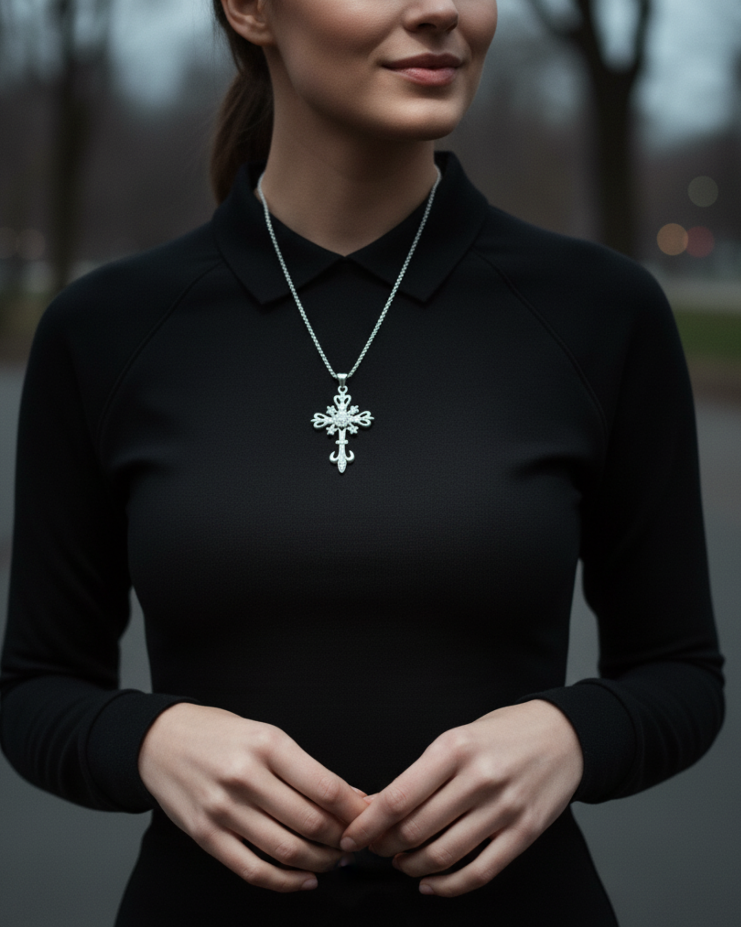 Crownspire Cross Pendant