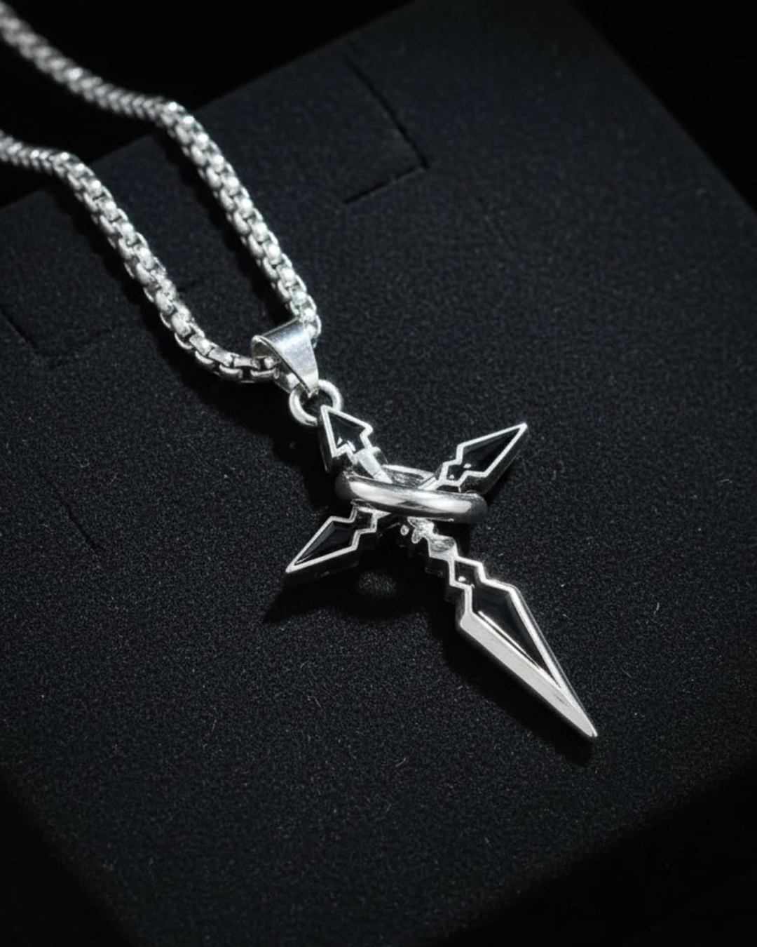 Night's Compass Pendant with a unique pendant on a dark background