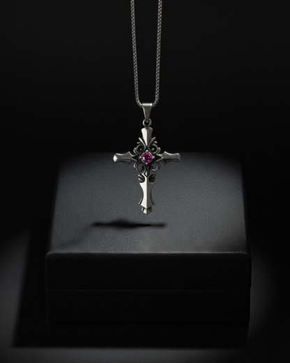 Midnight Vow Cross Pendant