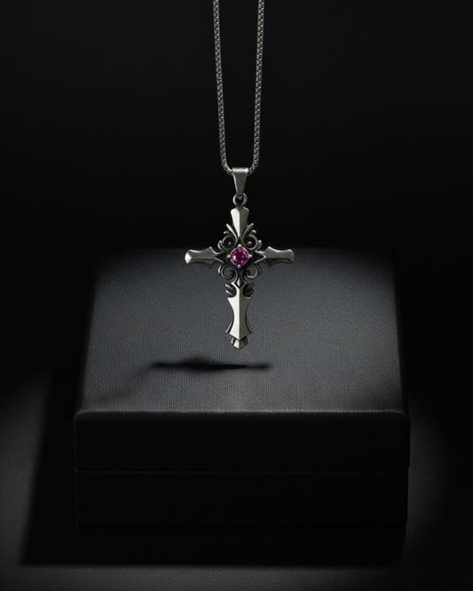 Midnight Vow Cross Pendant